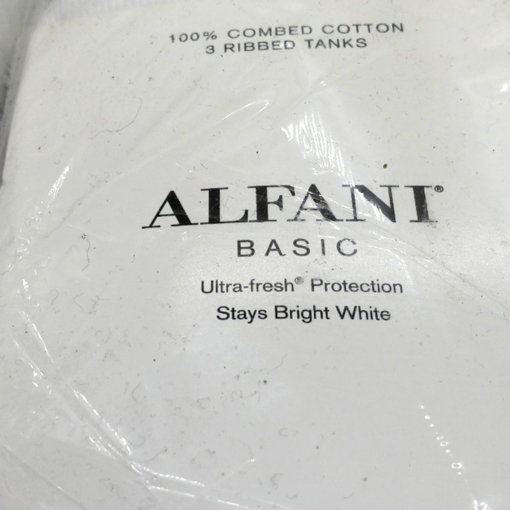 Alfani Bright White Cotton Tank Tops Three Total Tanks
